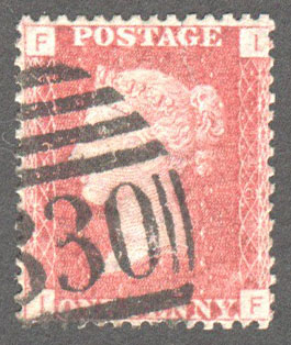 Great Britain Scott 33 Used Plate 148 - IF - Click Image to Close